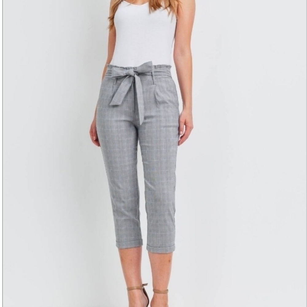 Plaid High Waisted Dress Pants